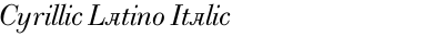 Cyrillic Latino Italic